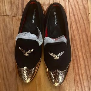 Men’s dress shoes gold embellishments. Size 12